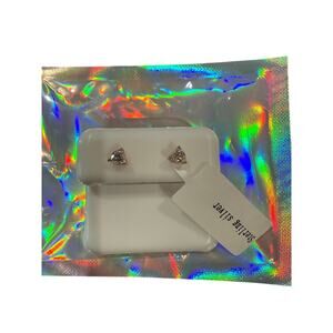 Moissanite .6 Carat Heart Earrings*14K Gold over Sterling Silver*Retail $169